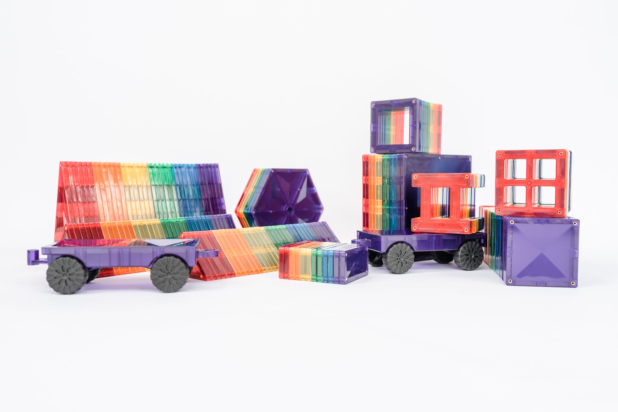 Connetix - 212 Piece Rainbow Mega Pack Magnetic Tiles