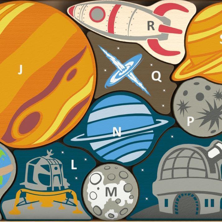 BeginAgain - Space A to Z Puzzle and Playset - BeginAgain - littleyoyo.ca
