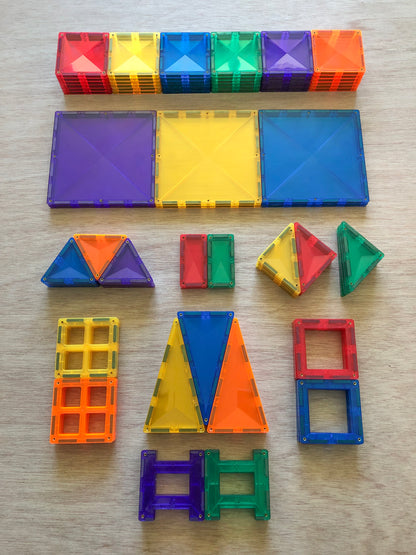 Connetix - 100 Piece Rainbow Creative Pack Magnetic Tiles