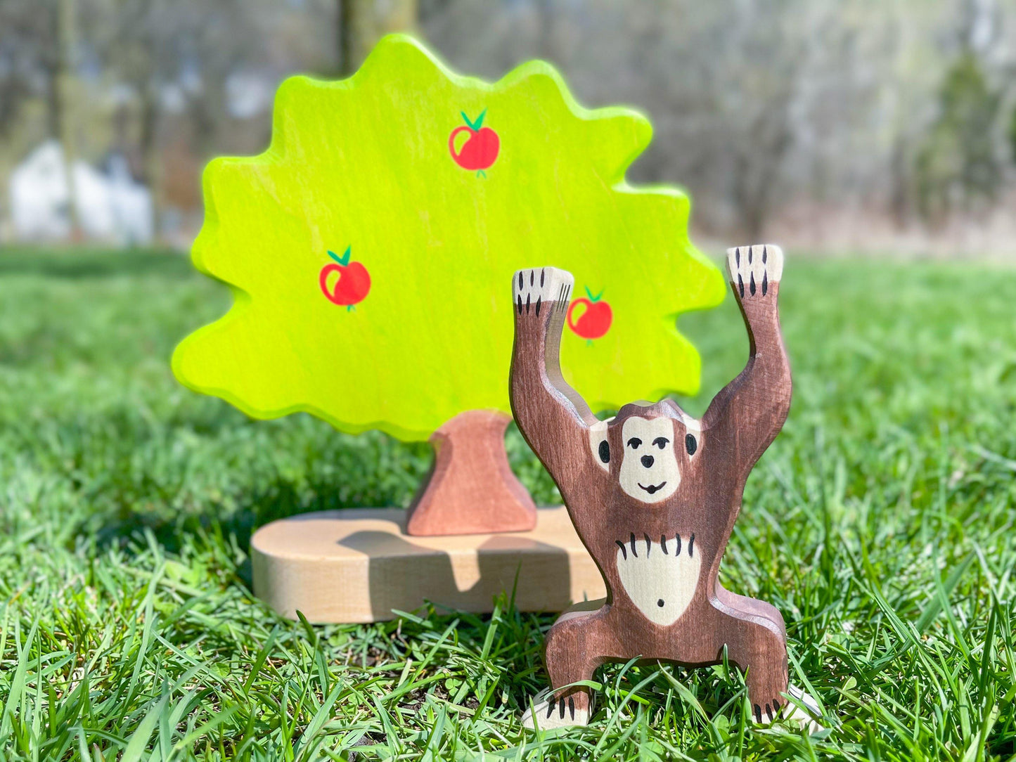 Holztiger - Chimpanzee Wooden Figure - Holztiger - littleyoyo.ca