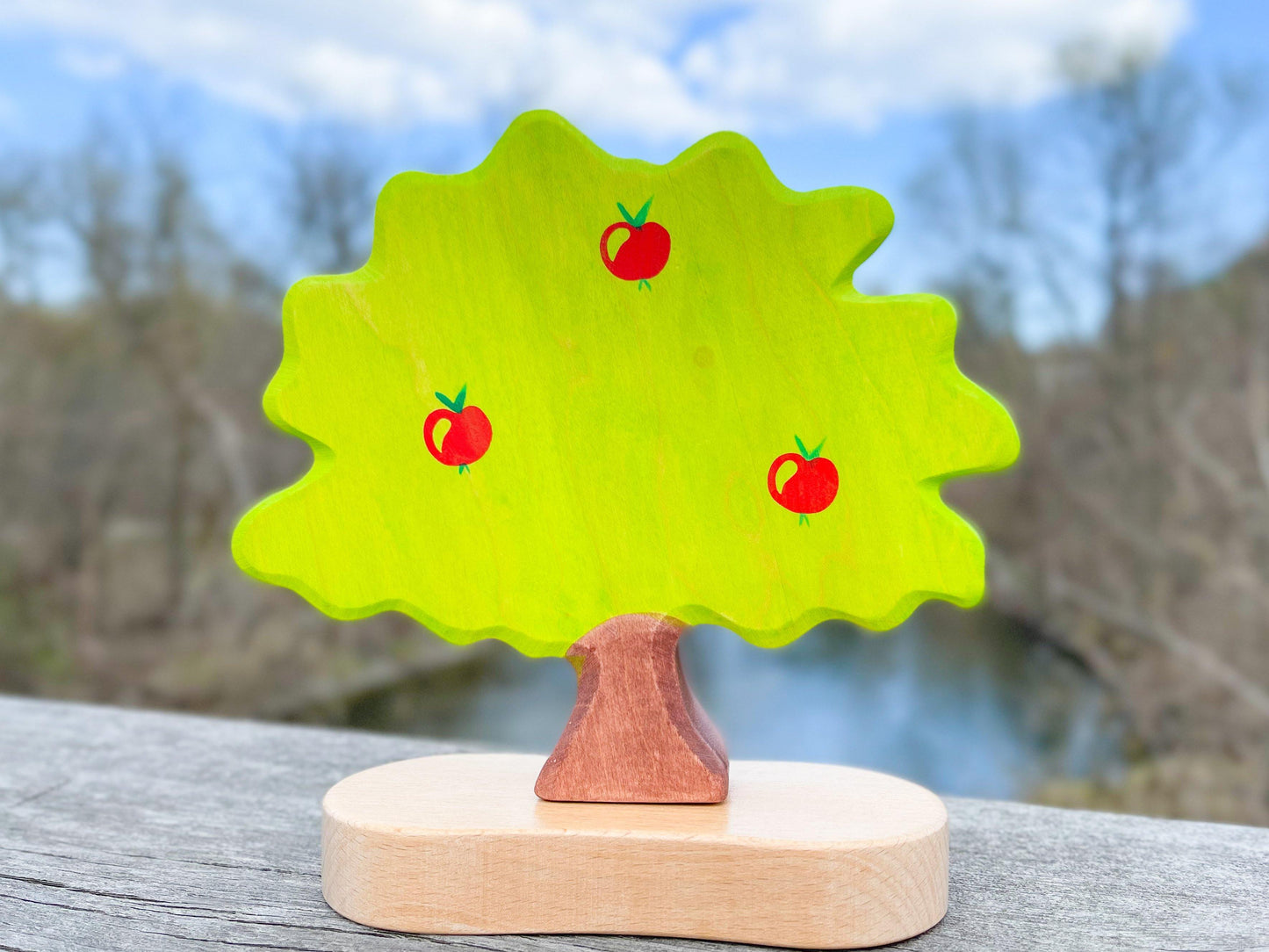Holztiger - Apple Tree Wooden Figure - Holztiger - littleyoyo.ca