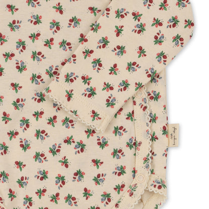 Konges Slojd - Organic Cotton Newborn Bodysuit -  Fleur Tricolore