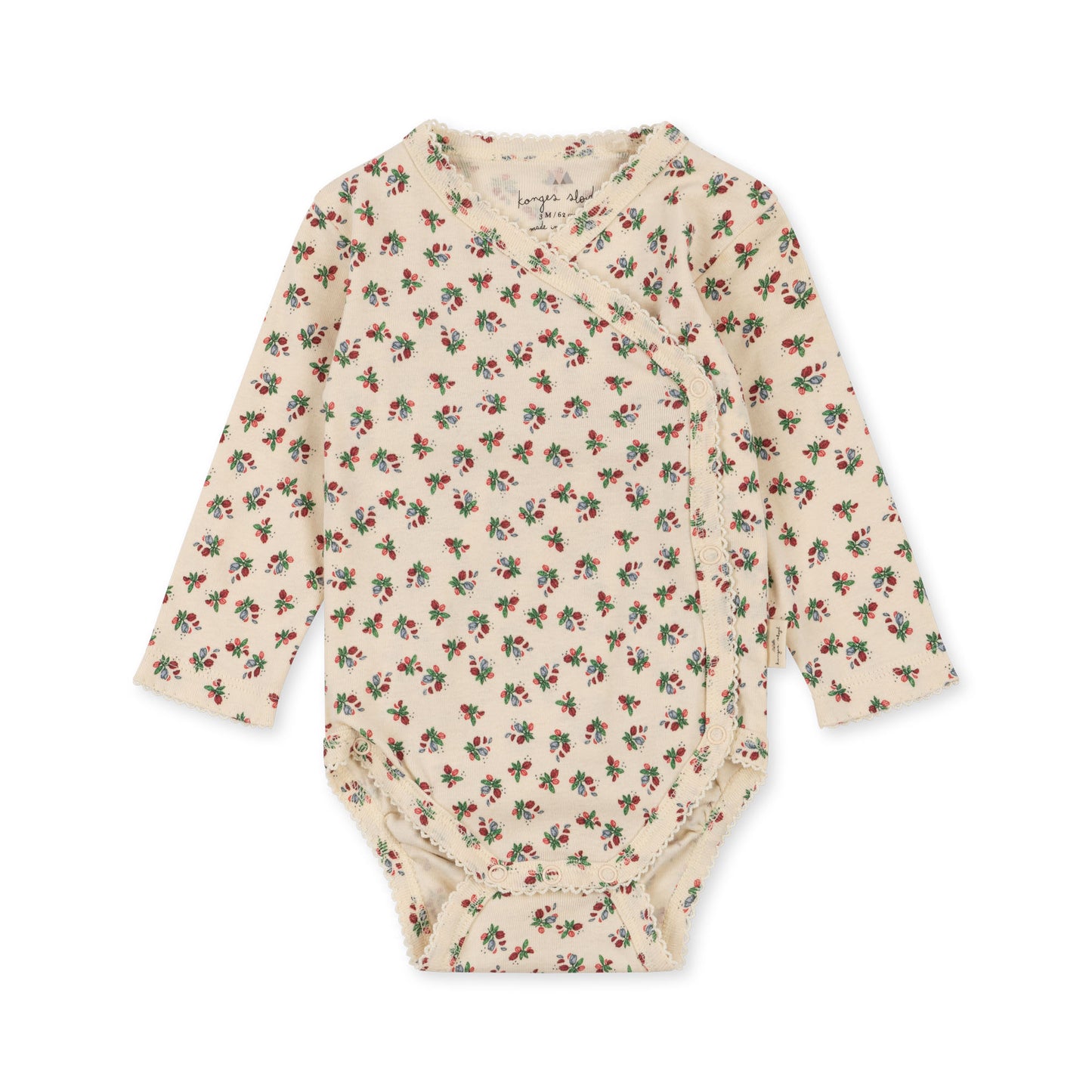 Konges Slojd - Organic Cotton Newborn Bodysuit -  Fleur Tricolore