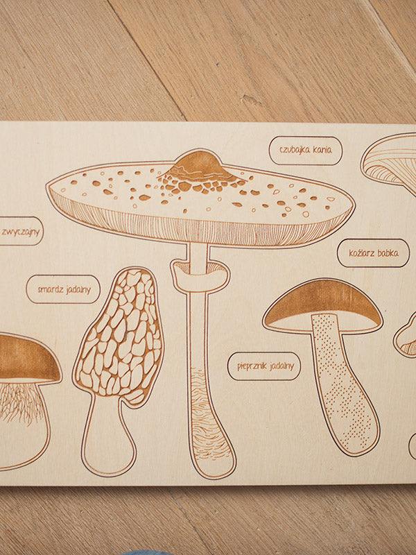 Stuka Puka - Spring Up Like Mushrooms Wooden Puzzle - Stuka Puka - littleyoyo.ca
