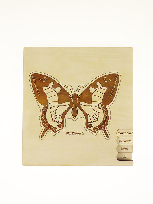 Stuka Puka - Bug's Life - Swallowtail Butterfly Wooden Puzzle