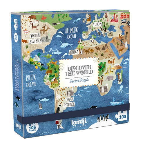 Londji - World - Pocket Puzzle - Londji - littleyoyo.ca