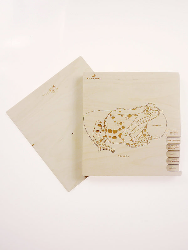 Stuka Puka - A Little Frog In A Big Pond - Frog Anatomy Wooden Puzzle - Stuka Puka - littleyoyo.ca