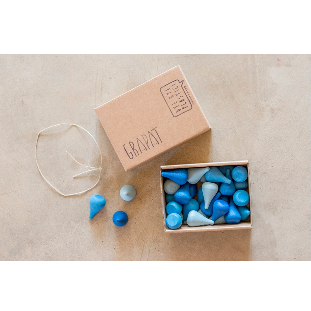 Grapat - Wood Mandala Raindrops - Blues - Grapat - littleyoyo.ca