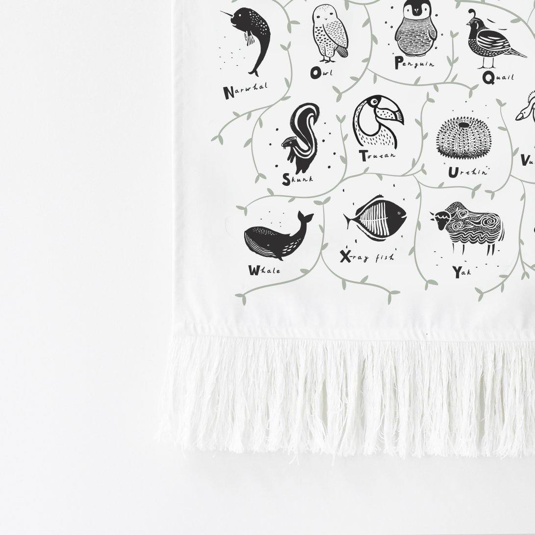 Wee Gallery - Animal Alphabet Printed Tapestry - Wee Gallery - littleyoyo.ca