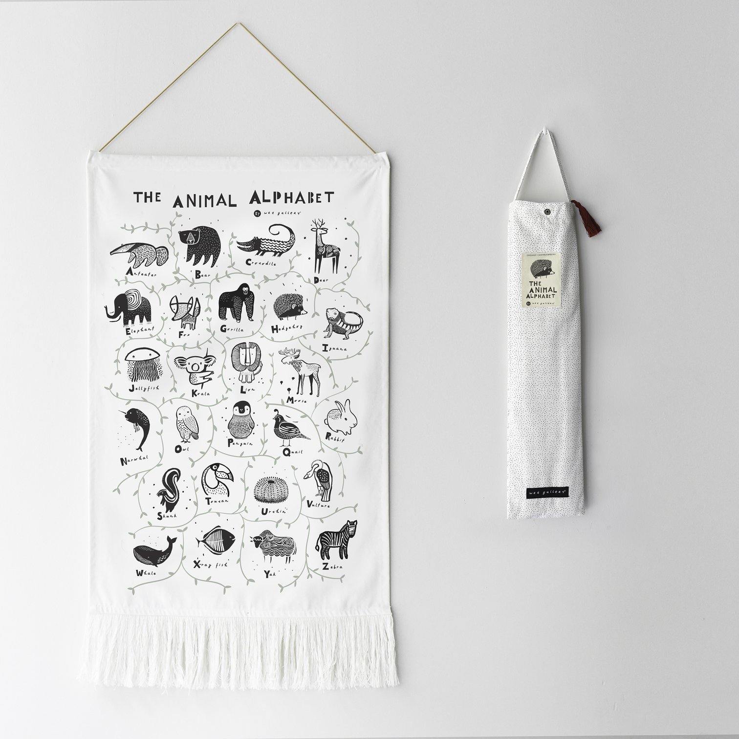 Wee Gallery - Animal Alphabet Printed Tapestry - Wee Gallery - littleyoyo.ca