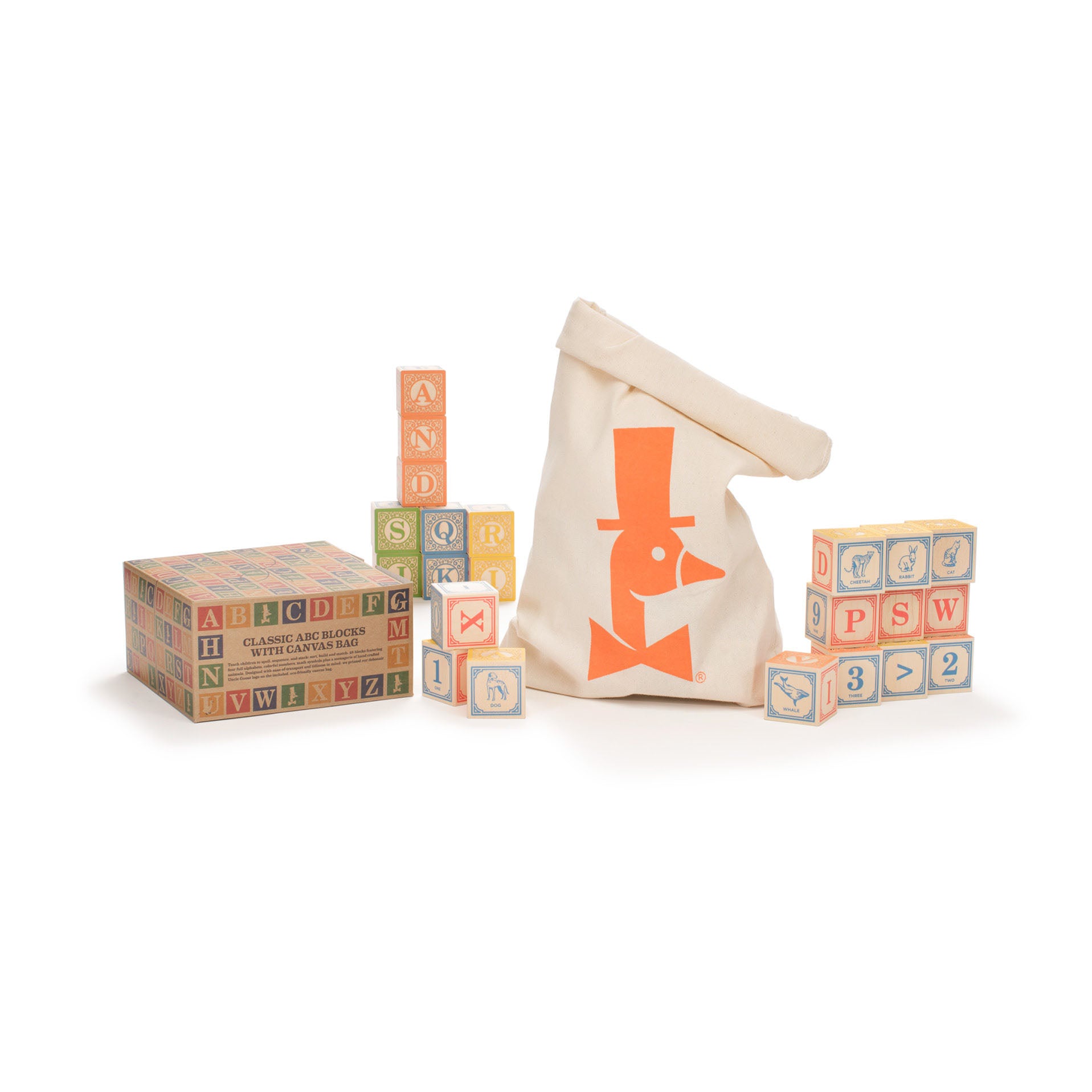 Uncle Goose - Classic ABC Blocks with a Canvas Bag - Uncle Goose - littleyoyo.ca