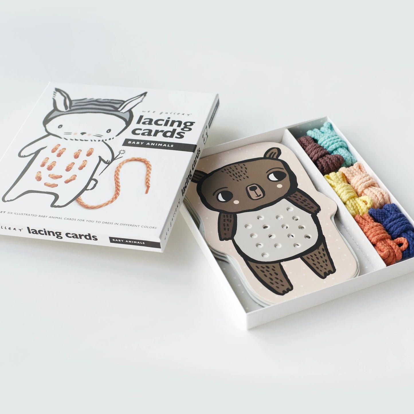 Wee Gallery - Lacing Cards - Baby Animals