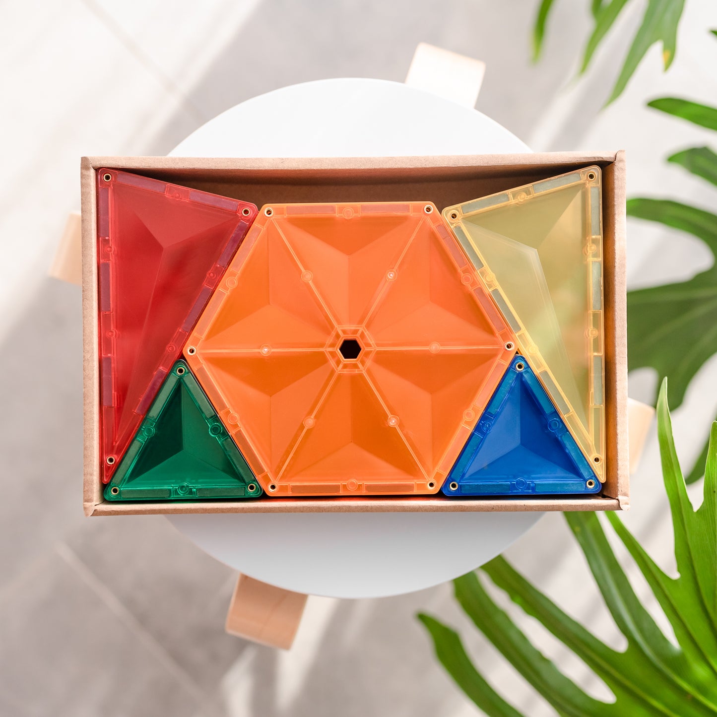 Connetix - 30 Piece Rainbow Geometry Pack Magnetic Tiles