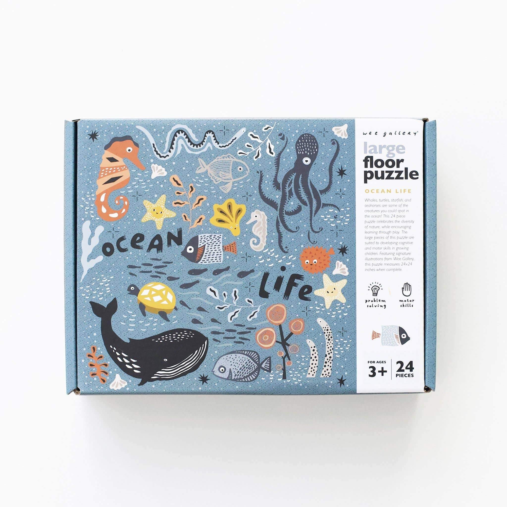 Wee Gallery - Ocean Life Floor Puzzle - Wee Gallery - littleyoyo.ca