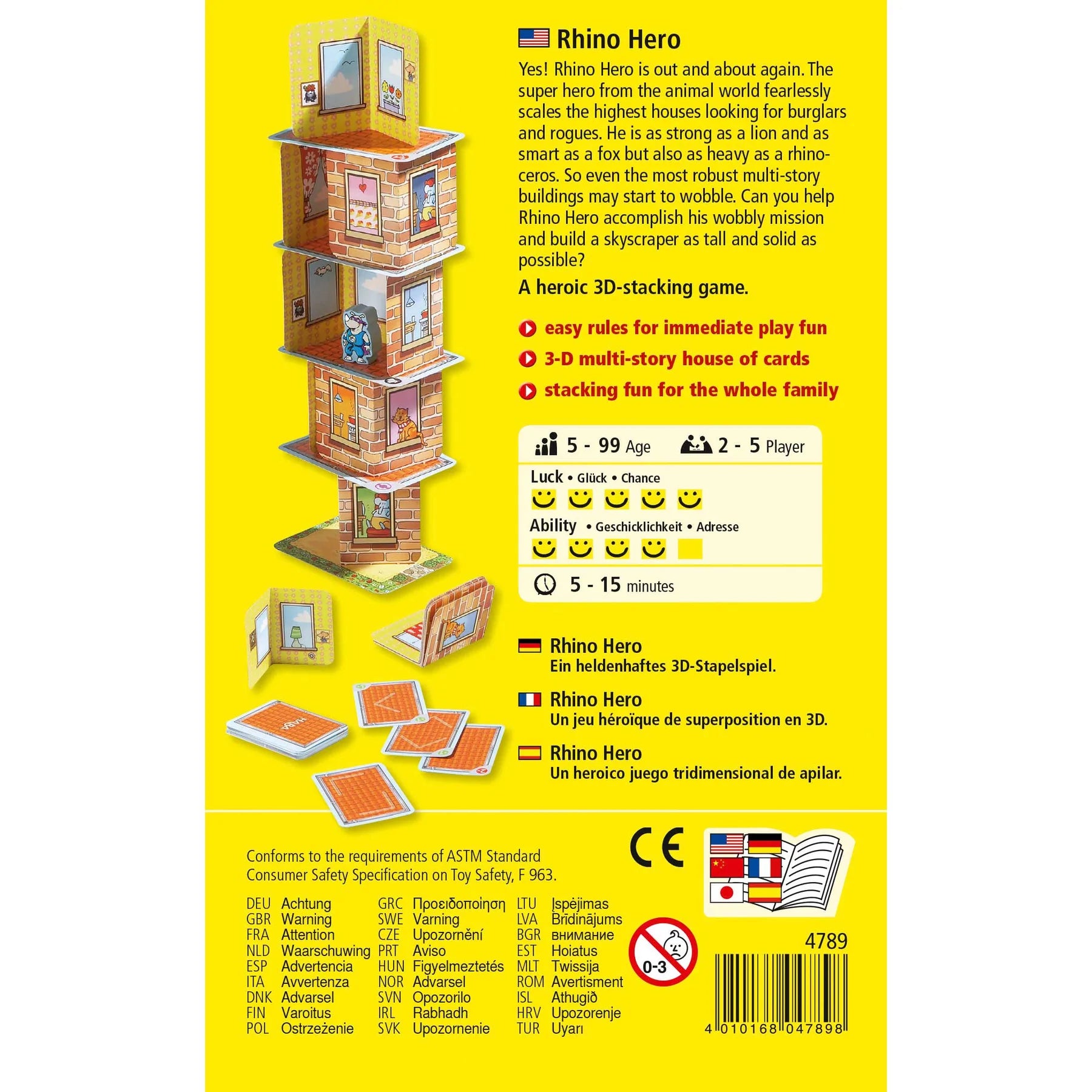 HABA - Rhino Hero - HABA - littleyoyo.ca