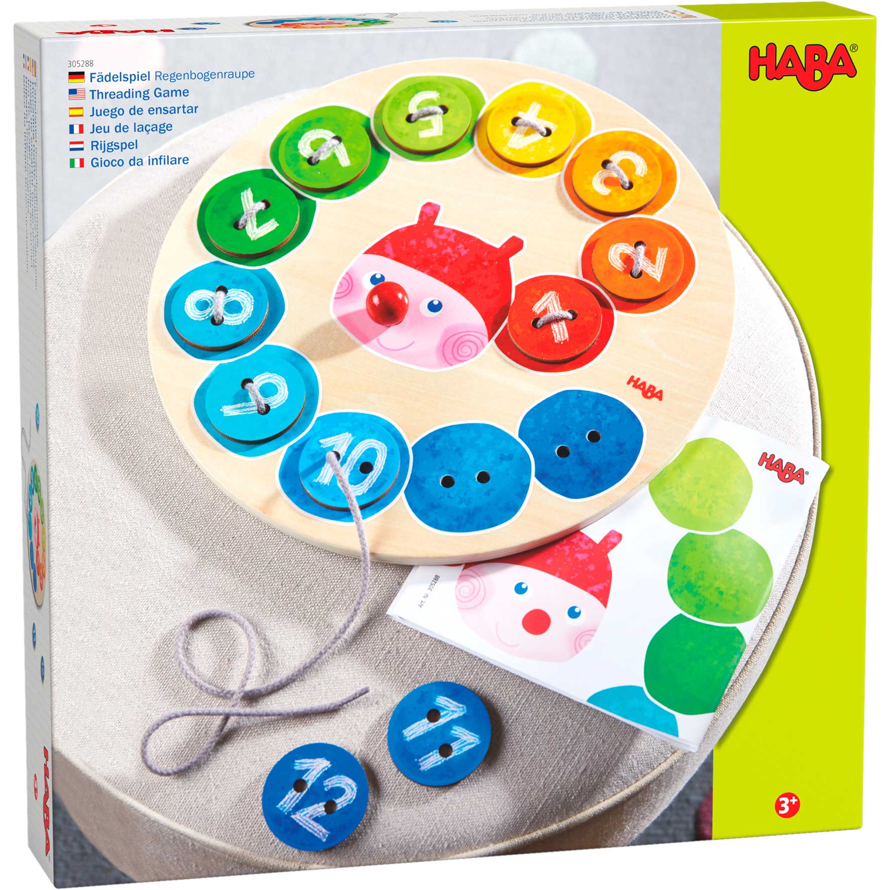 HABA - Threading Caterpillar Stacking Game - HABA - littleyoyo.ca