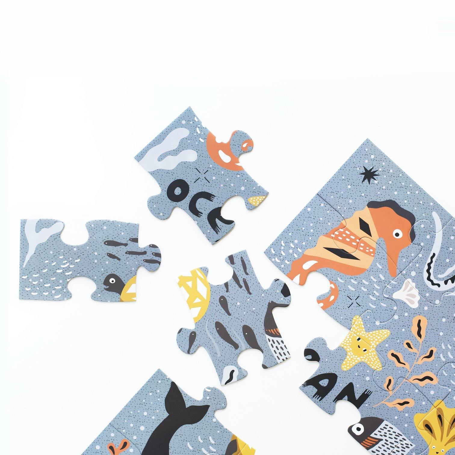 Wee Gallery - Ocean Life Floor Puzzle - Wee Gallery - littleyoyo.ca