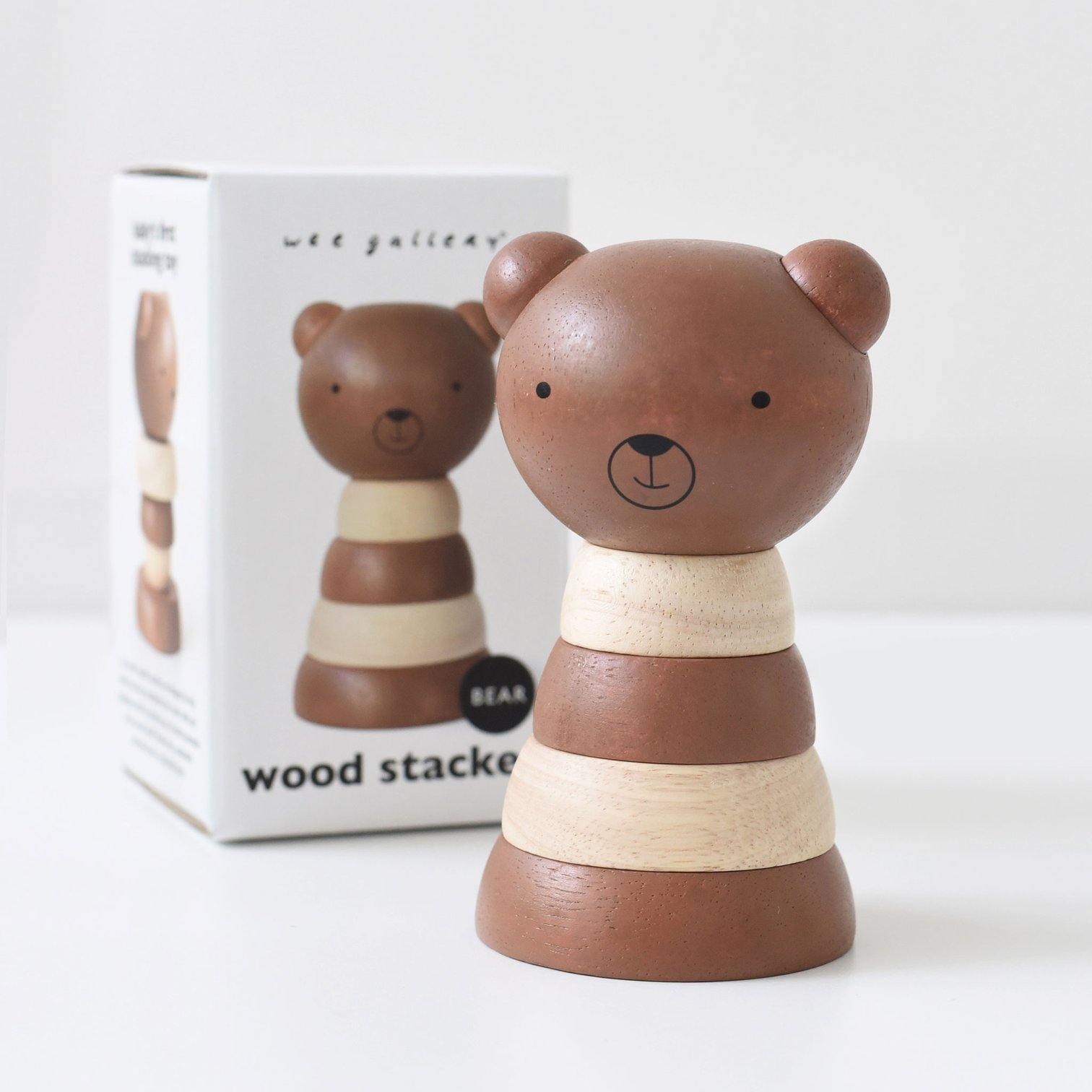 Wee Gallery - Wood Stacker - Bear - Wee Gallery - littleyoyo.ca