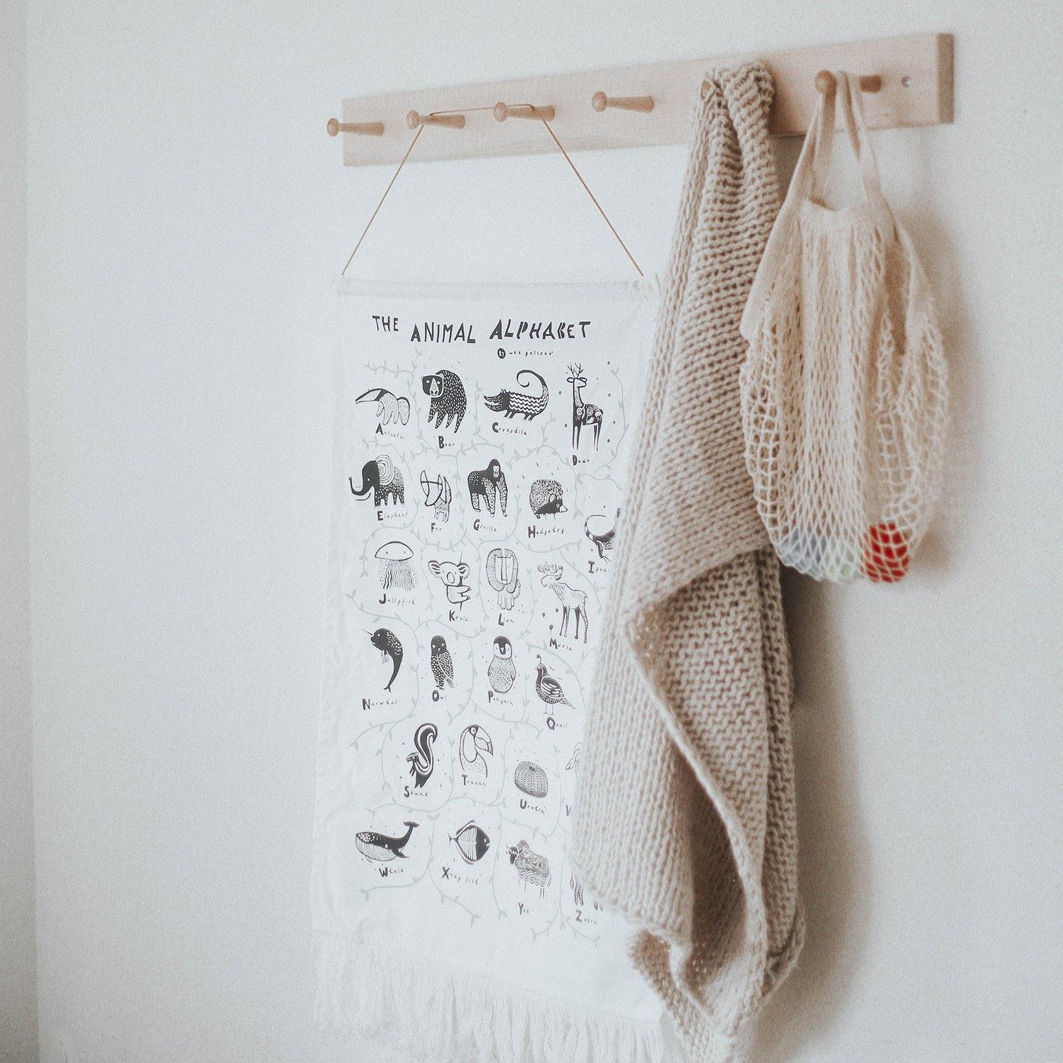 Wee Gallery - Animal Alphabet Printed Tapestry - Wee Gallery - littleyoyo.ca