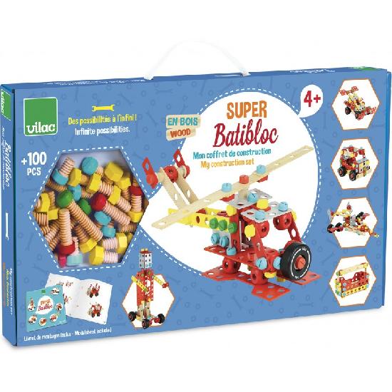 Vilac - Wood construction set Super Batibloc - Vilac - littleyoyo.ca