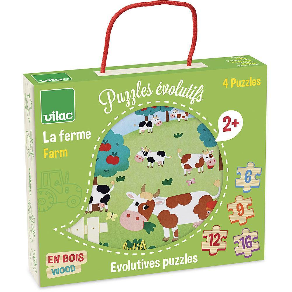Vilac - Wooden Puzzle Farm - Vilac - littleyoyo.ca