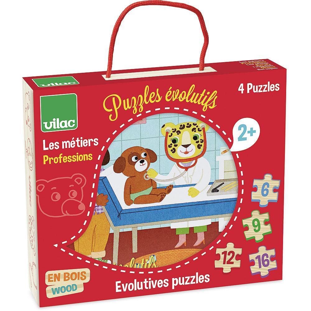 Vilac - Wooden Puzzle Professions - Vilac - littleyoyo.ca
