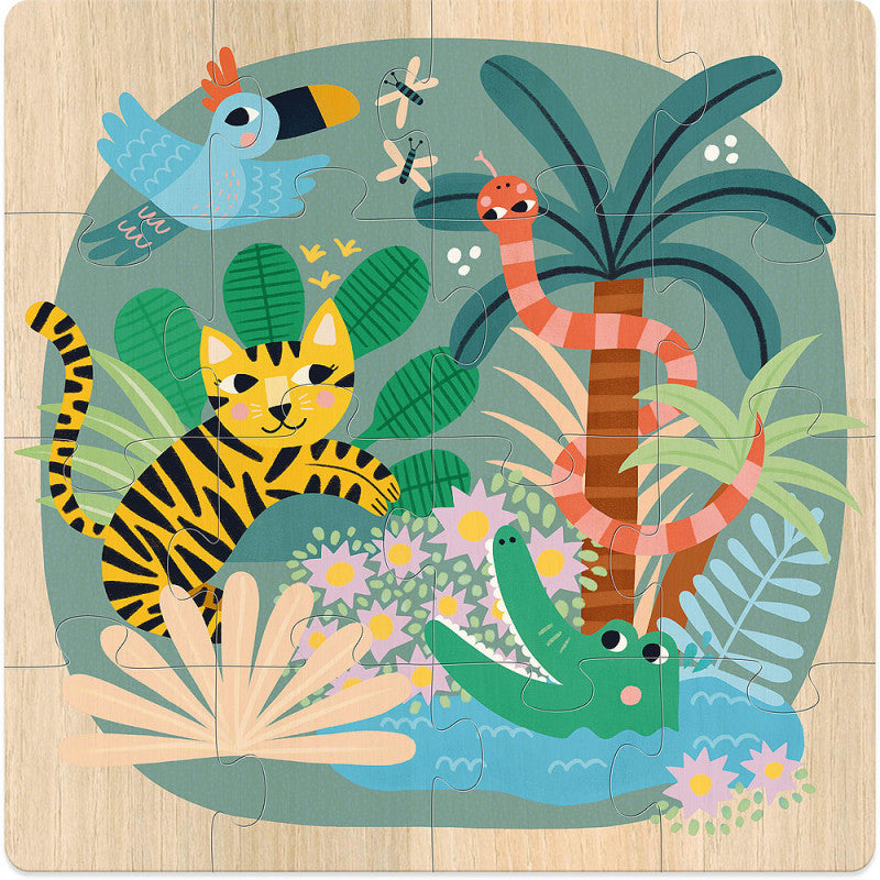 Vilac - Wooden Puzzle Earth, Sea and Sky 3 x 16 pieces - Vilac - littleyoyo.ca