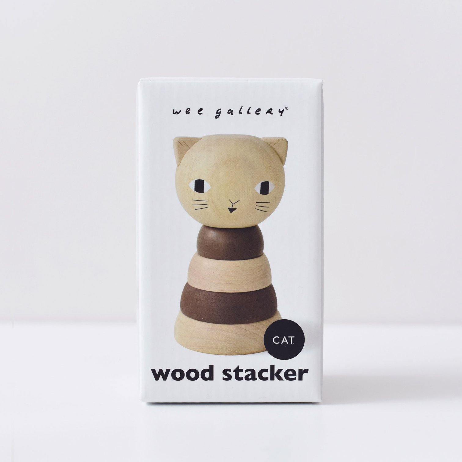 Wee Gallery - Wood Stacker - Cat - Wee Gallery - littleyoyo.ca