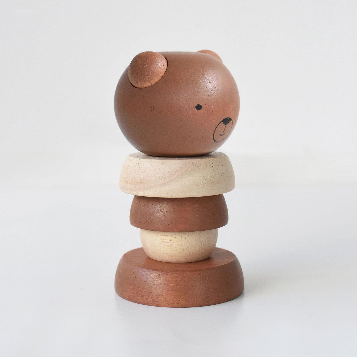 Wee Gallery - Wood Stacker - Bear - Wee Gallery - littleyoyo.ca