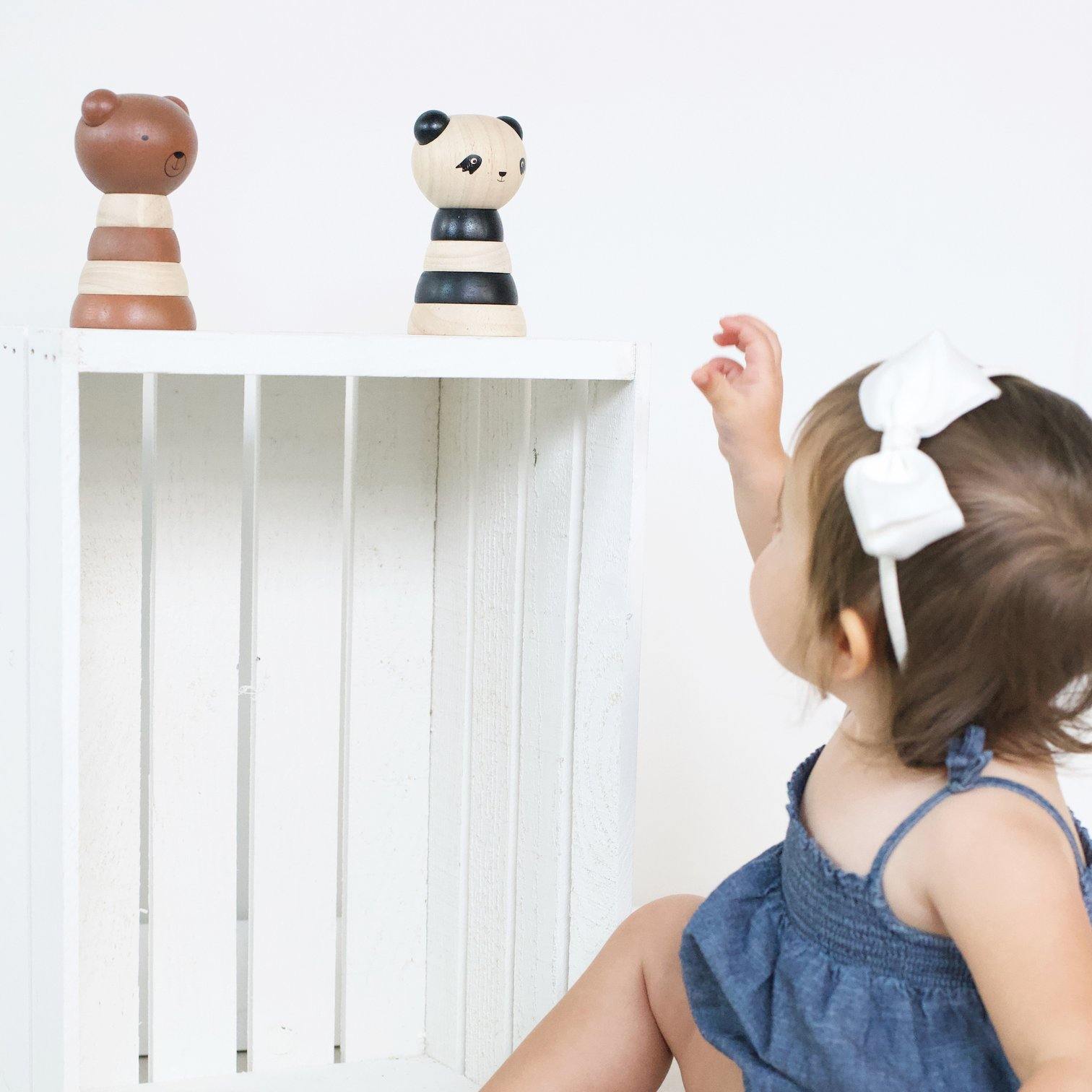 Wee Gallery - Wood Stacker - Bear - Wee Gallery - littleyoyo.ca