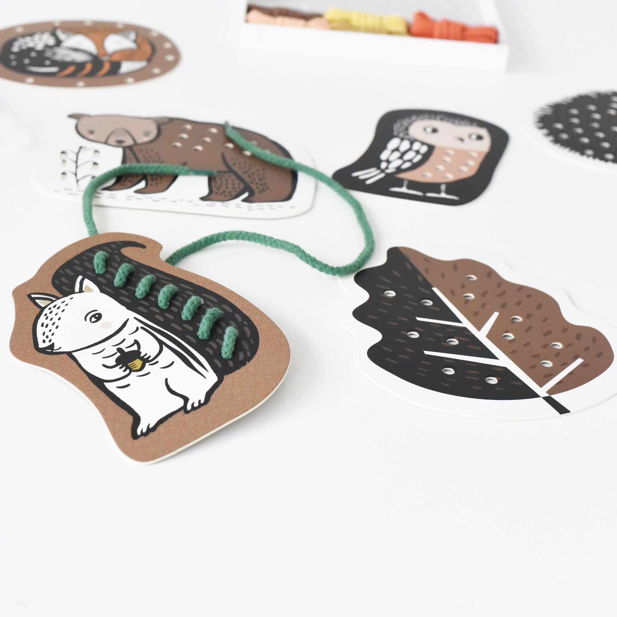 Wee Gallery - Lacing Cards - Woodland Animals