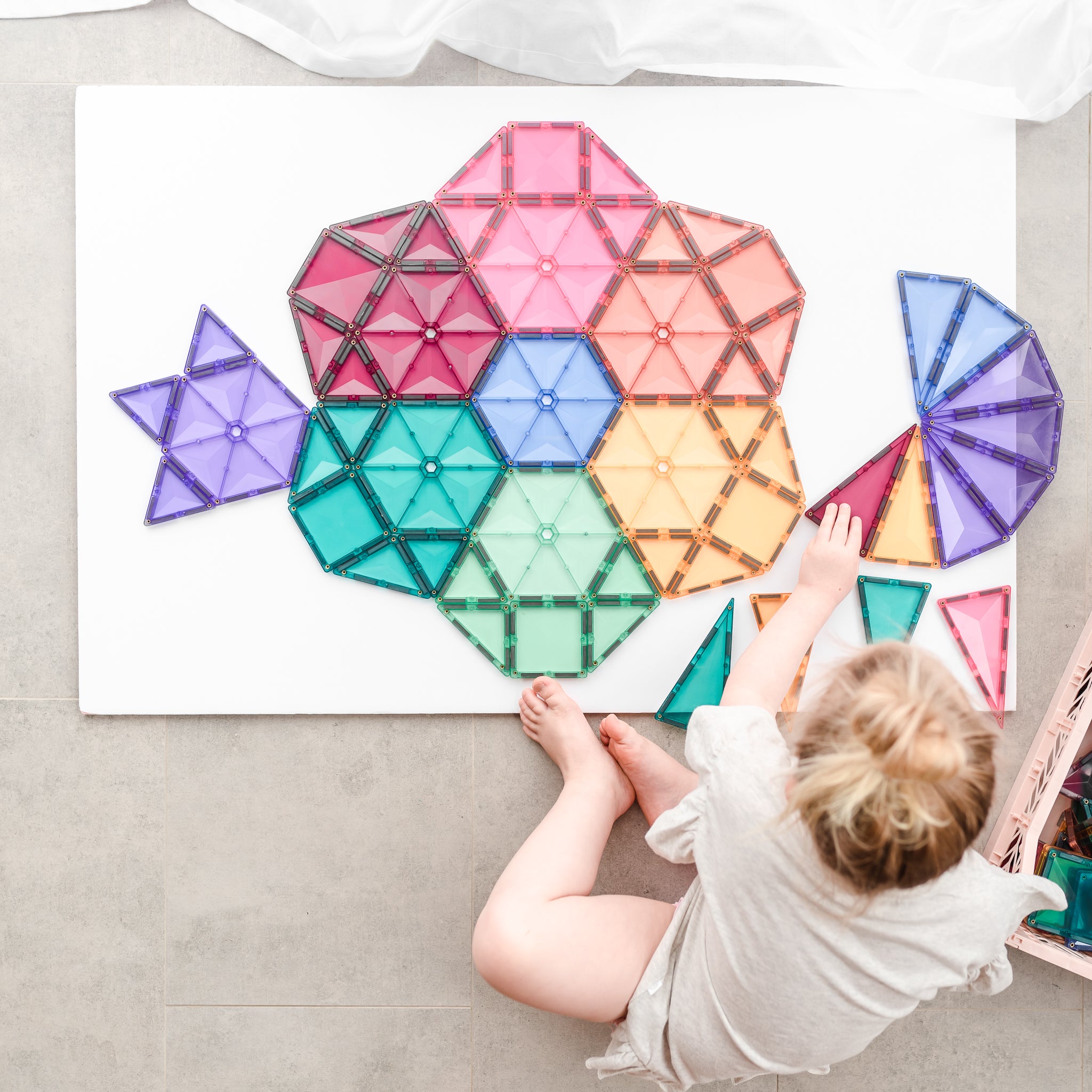 Connetix -  202 Piece Pastel Mega Pack Magnetic Tiles