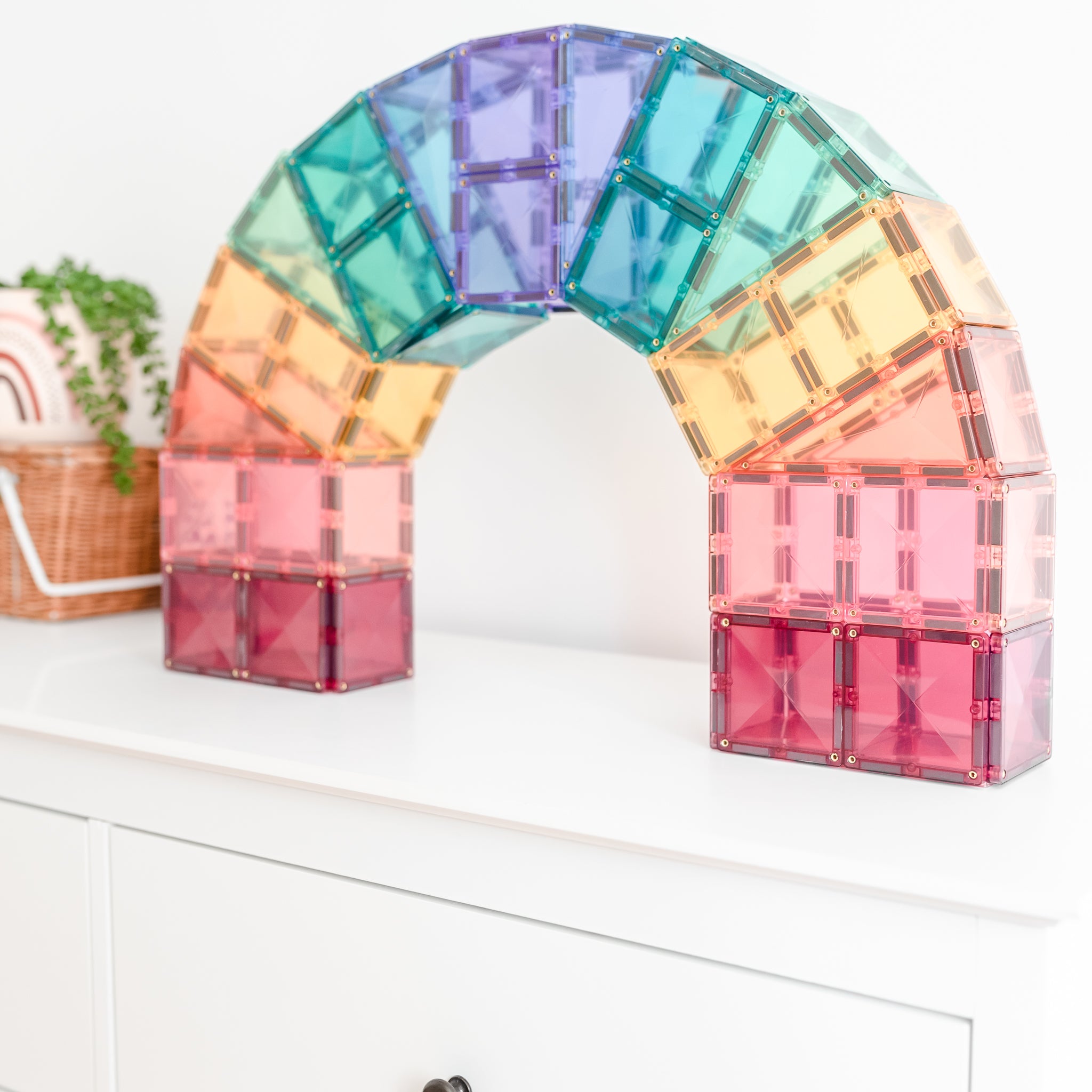 Connetix -  202 Piece Pastel Mega Pack Magnetic Tiles